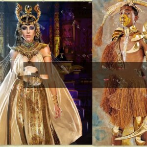 Egyptian costumes in the bar theater-style bars GOGO costumes for men and women gold.
