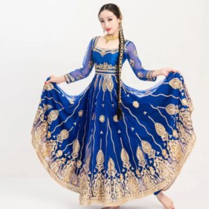 Iman Indian Kartak Anna Dress Lengha Sari Boutique Rhinestone Embroidery Performance Dress Photography
