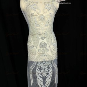 Luxury Embroidered Pearl Beaded Sexy  Women Rhinestones Applique For Dresses Wedding Bridal Handmade Evening Dresses JY064 2024