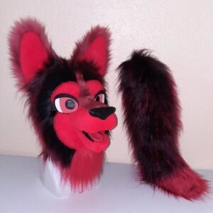 Animal Fursuit Head Wolf Mascot Costume for Halloween Cosplay