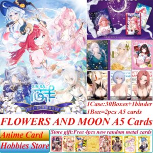 New Xinka FLOWERS AND MOON A5 Size Goddess Story Collection Cards Rem Kafka Anime Sexy Charm Girl Swimsuit Bikini Feast cards