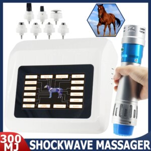 2025 New Shockwave Therapy Machine For Relieve Animals Pain Massage Relaxation 300MJ Portable Shock Wave Massager For Horse Use