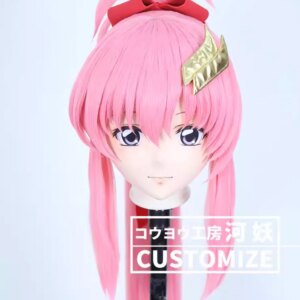 C-412-61 Customize Full Head Resin Cartoon Cosplay Japanese Character Anime Role Play Crossdress Kigurumi Mask With Back Shell