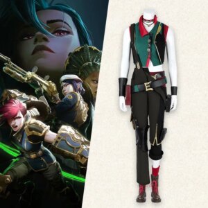 Sky05 Game LOL Arcane Powder Jinx Cosplay Costume Overalls Disguise Suits Props Full Sets Halloween Carnival Party Role Pl99JIu@