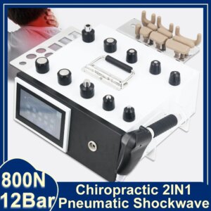 12Bar Pneumatic Shockwave Therapy Machine Effectively For Spine Shoulder Muscle Relaxation Relieve Pain Chiropractic Equipment