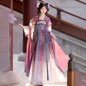 For Girlfriends Han Chinese Clothing Women’s Chest-Cut Skirt Yuan Plain Daily Spring and Summer Embroidered Style