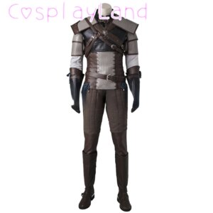 Geralt Cosplay Witch Costume High Quality Wild Hunter Battle Outfit Wizard Hunter Suit with Props Halloween Carnival Costume