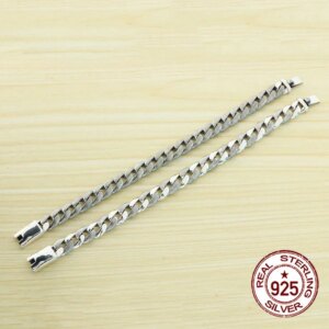 S925 Sterling Silver Bracelet Youth Personality Retro Snake Pattern Couple Personality Handsome Simple Punk Style Jewelry