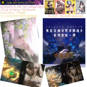 New QINGHUA Jujutsu Kaisen Arcylic A6 Colored Paper Gojo Satoru Nanami Hobby Collection Cards Doujin Booster Box Kid Toys Gifts