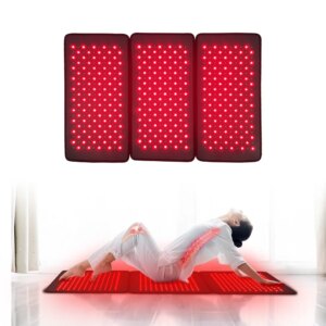 Portable Heated Massage Pad with Infrared&Red Light Therapy Belt Effective Full Body Pain Relief Relaxation for Home Office Use