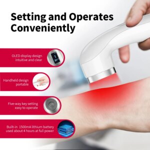 SUYZEKO Laser Therapy Device Professional Handheld Infrared Light Therapy Machine for Body Pain Relief Health Care Gifts