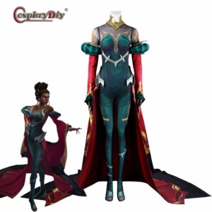 Game LOL Mel Cosplay Costume Woman’s Jumpsuit Cloak Fancy Suit Halloween Show Cos Outfit