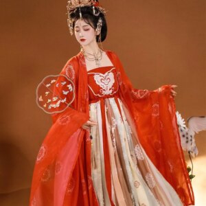 Hanfu women’s new Chinese style embroidery Chebule dress ancient fairy elegant suit
