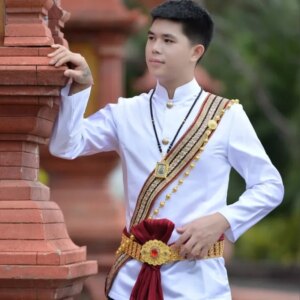 Thailand Traditional Clothing for Men Short Sleeves Laos Ahom Shan Thai Dai Customes Asian Clothes Ethnic Style Dress Thailand