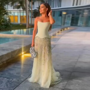 Luxury Arabic Evening Dress for Women Wedding Elegant Formal Party Gowns Lsz254