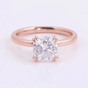 Provence 10K/14K/18K Rose Gold Moissanite Diamonds Engagement Rings for Women 1.7CT D Color VVS1 Fashion Jewelry GRA Certificate