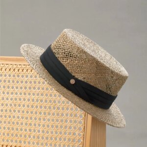Summer hat hollow flat top men and women fashion holiday seaside everything