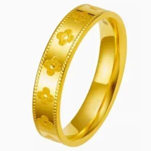 24k pure gold finger rings 999 real gold wedding rings gold wedding jewelry about 1.4g