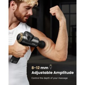 Deep Tissue Massage gun with adjustable amplitude Heavy duty, FSA HSA qualified, muscle massager with portable