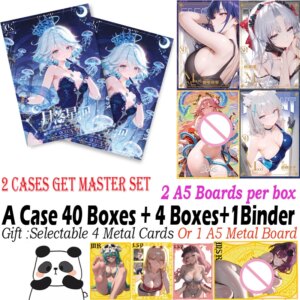 New A5 Size Card Moon Sets On The Milk Way Hobby Spicy Waifu Board Doujin Booster Box Hutao Ganyu Rare Card Toy Gift