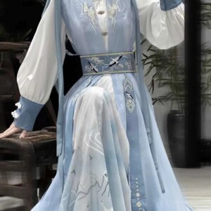New Carnival Halloween Cos Cosplay Hanfu Improve Chinese Style Han Elements Tops Waistcoat Cummerbund Skirt Suit Womens fashion