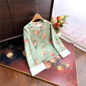 New Chinese coat female style disc temperament elegant blouse