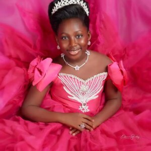 Fuchsia African Flower Girl Dresses Ball Gown V-neck Ruffles Beaded Bow Baby Little Girl Peageant Dress Gowns Customized