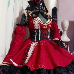 AGCOS Customized Vtuber Houshou Marine Cosplay Woman Lolita Dress Cosplay Costumes ほうしょうまりん Custom Size Clothes