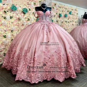 Luxury Customized Ball Gown Quinceanera Dresses Beaded Flower Butterfly Appliques Crystals Sweet 16 Dress Vestidos De 15 anos