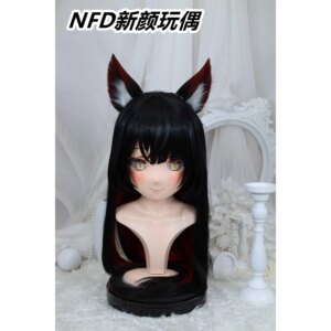 Customize Character Female/Girl Resin Kig Full Head With Lock Anime Cosplay Japanese Anime Kigurumi Mask