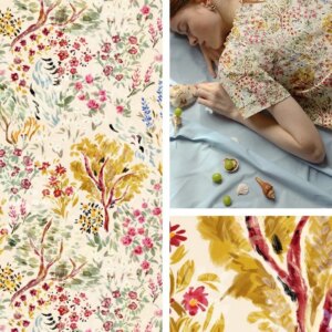 Fashion Women’s Wear Printed Fabric Breathable