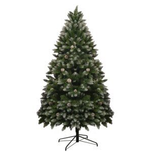 6FT PVC Christmas Tree 883 SnowCovered Branches Tips with Pinnes Environmentally Friendly Artificial