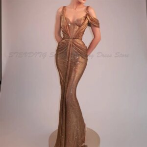 Exquisite Evening Dresses Women Formal Off The Shoulder Sleeveless Floor Length High Quality Fit Banquet Prom Wedding Male Gowns