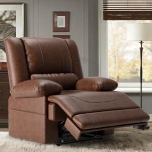 Infinite Position Dual Motor Power Lift Chair Lay Flat Sleeper Recliner Chair with Massage and Heating for Elderly, USB Ports an