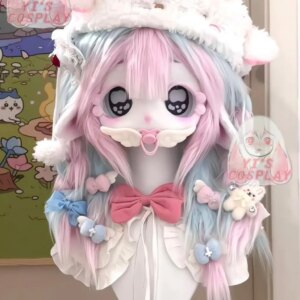 Yis cosplay Custom Furry head Kigurumi Head Cosplay Kemono Fursuit Handmade Headsets Beast Customized Fursuit Kemono Head