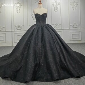 International Superfine Wedding Dresses For Wedding Sequins Ball Gown Strapless Court Train DY9991 Pleat Lace Up