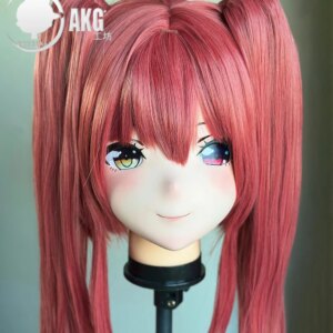 Customize Character Female/Girl Resin Kig Full Head With Lock Anime Cosplay Japanese Anime Kigurumi Mask