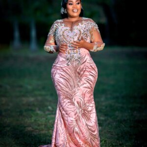 Sheer Neck Sequined Lace Evening Formal Party Birthday Engagement Second Gowns Dress 2024 Pink Rhinestones Prom Dresses