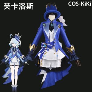 COS-KiKi Genshin Impact Focalors Game Suit Handsome Cosplay Costume Halloween Carnival Party Role Play Outfit Women XS-3XL
