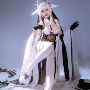 COSLEE Azur Lane HMS Implacable Nun’s Dress Black White Uniform Cosplay Costume Women Halloween Party Outfit Any Size NEW 2023