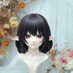 Customize Character Female/Girl Resin Kig Full Head With Lock Anime Cosplay Japanese Anime Kigurumi Mask