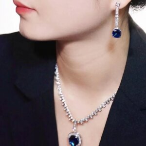 Luxury Jewelry For Women Fine Jewelry Party Elegant 925Sterling Silver With Cubic Zirconia Female Gift Wedding Sets Colors