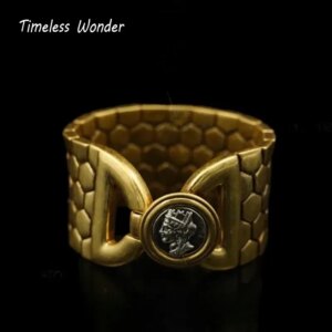 Timeless Wonder Retro Geo Coin Figure Bracelet for Women Designer Fine Jewelry Runway Luxury Rare Gift Trendy Vintage Top 5151