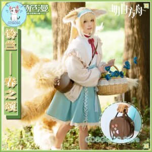 COSGOGO Suzuran Spring Praise Lovely Dress Game Suit Anime Arknights Cosplay Costume Women Uniform Party Outfit Daily Clothing