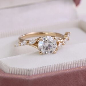 Provence Luxury Diamond Ring IGI D/VS1 1.3ct Round cut DEF/VS Lab Diamonds Twisted band KGold Wedding ring Fine Jewelry Custom