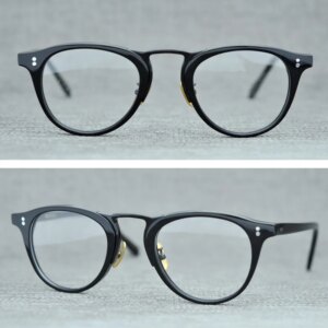 British Royal Glasses Niche Myopia Glasses Frame Plate Frame Pure Titanium Nose Pads Hypoallergenic Pure Transparent Frame Round