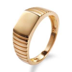Provence 10K Yellow Gold Square Signet Ring Men’s High Polished Solid Gold Ring Fine Jewelry Personalized Customize Gift