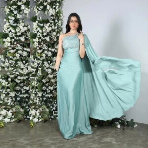 Muloong One-shoulder Floor-Length Women Elegant And Pretty Luxury Prom Dress