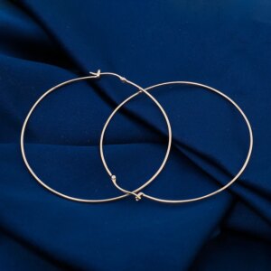 Provence 18/14/10K Yellow Gold Large Circle Nickel-Free Earrings Hoop Jewellery For Woman Customized Gift