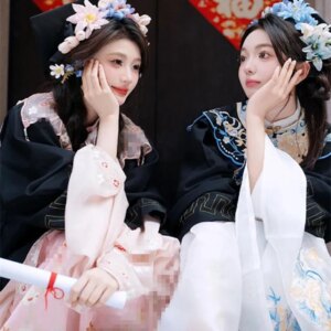 Chinese style country new Ming system Hanfu dress with bachelor’s female